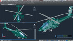 3d Apache Helikopter Autocad Çizimi