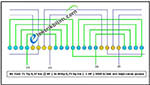 Bir Fazlı Motor Sarım Şeması Seri Bağlı 71 Tip 0,37 kw  ile 80 tip 0,75kw ( 1/2Hp - 1 Hp ) 3000 d/dak 