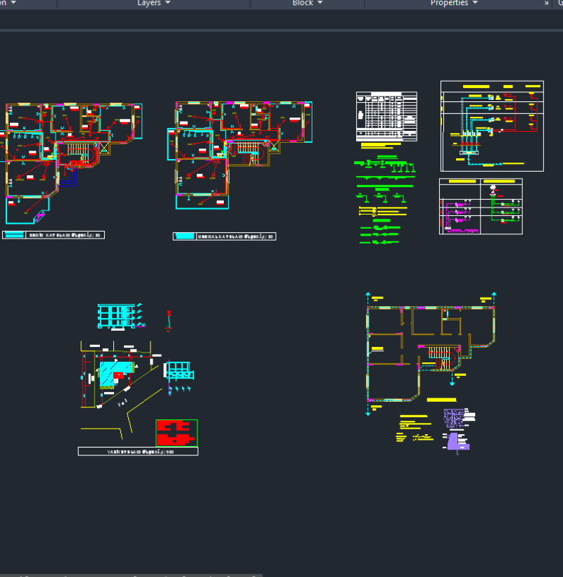 3 Kat 3 Daire Elektrik Tesisat Projesi
