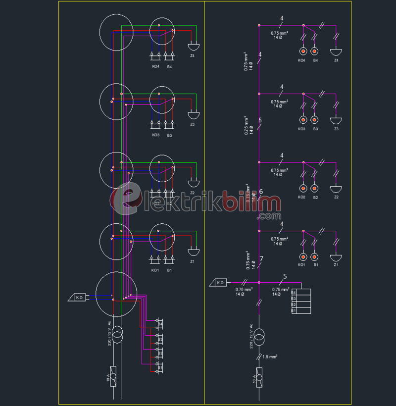 4 Kat 4 Daire Apartman Kapı Otomatiği ve Zil Tesisatı