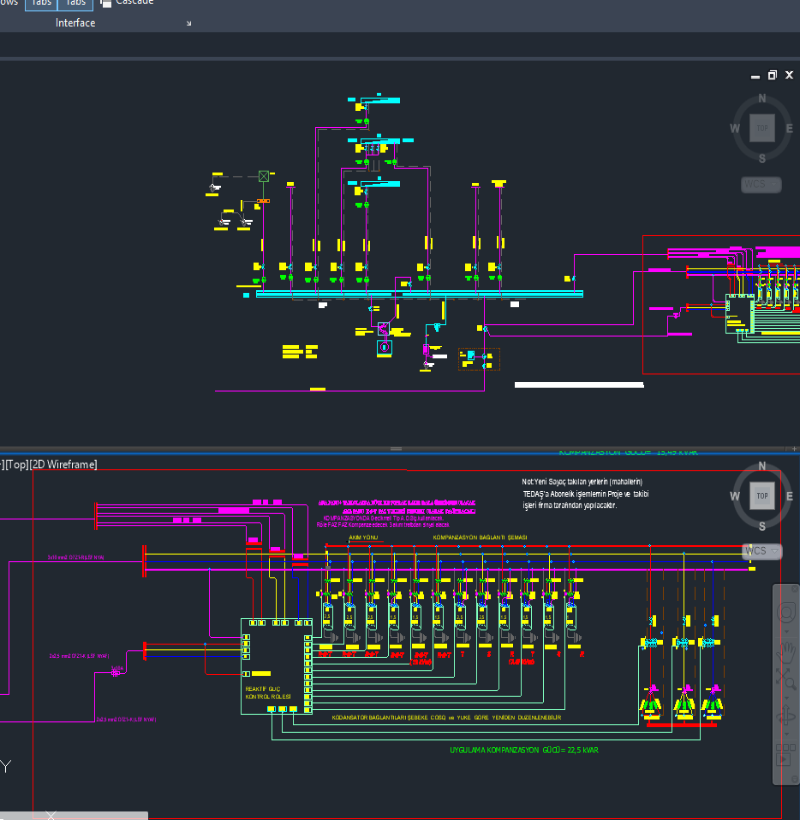 Kompanzasyon Panosu Detaylı Çizim Şeması