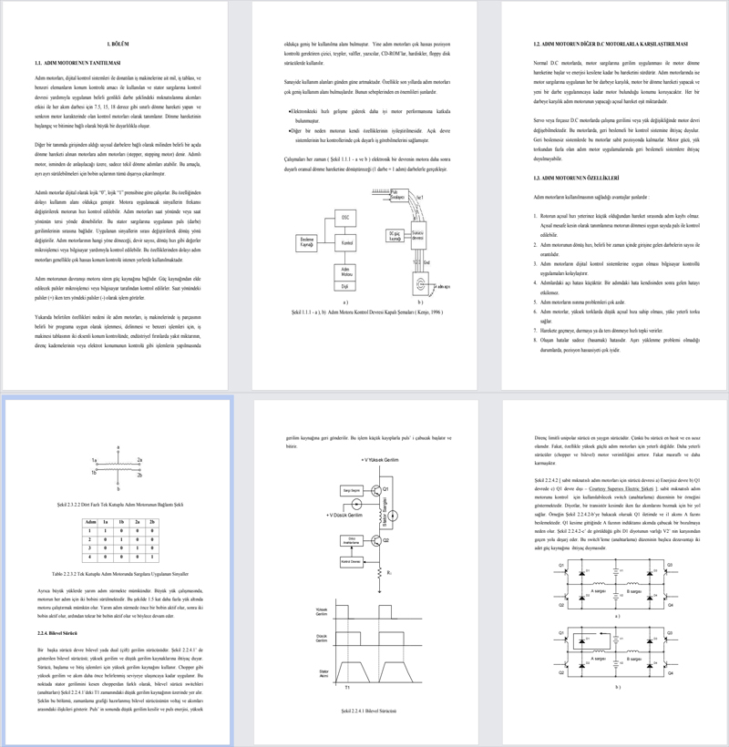 Adım (Step) Motorlar ve Motor Sürücü Devreleri