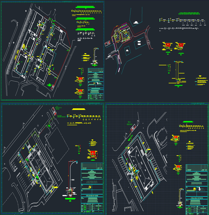 Autocad ile Hazırlanmış Çevre Aydınlatma Proje Seti
