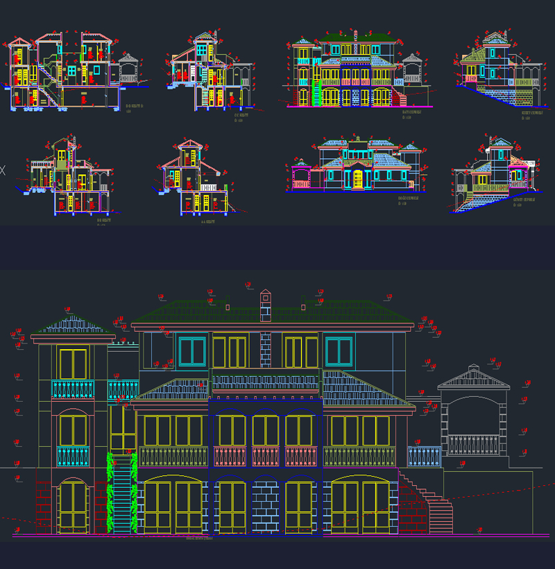 Autocad Villa Kesit Detay Çizimi