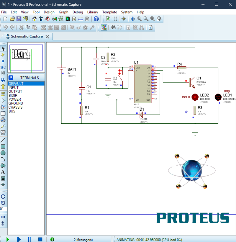 Banyo Dolu Boş Işık Kontrol Devresi