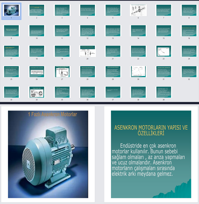 Bir Fazlı Motor Sunusu