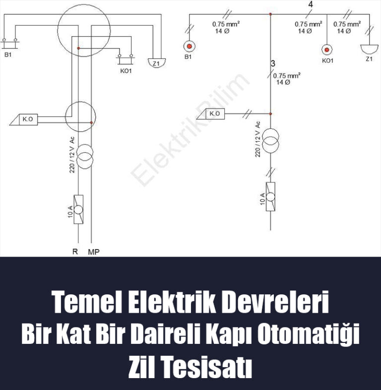 Bir Kat Bir Daireli Kapı Otomatiği Zil Tesisatı