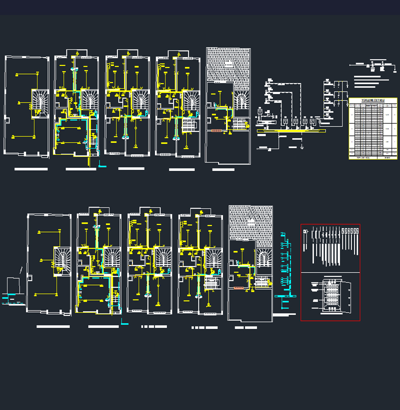 Bodrum Zemin 2 Kat Çatı Elektrik Proje