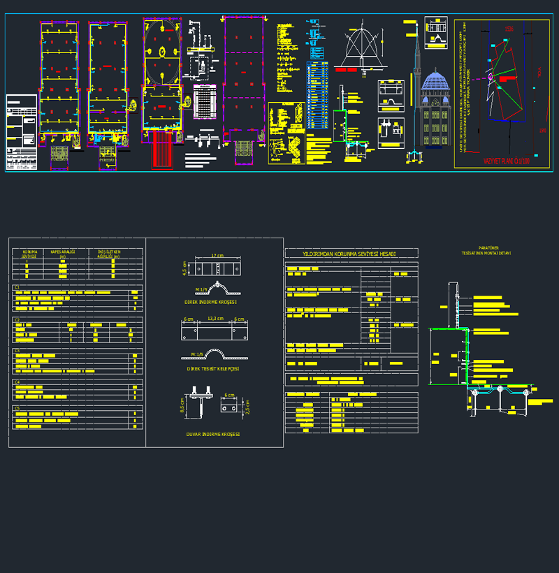 Cami Elektrik Tesisat Projesi ve Paratoner Hesapları