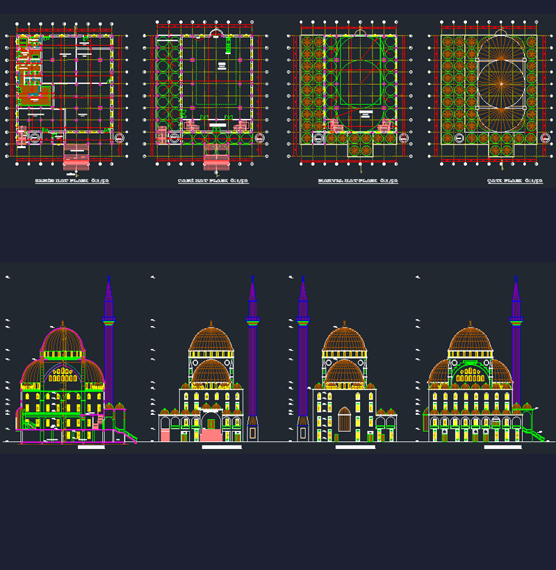 Cami Mimari Plan Projesi