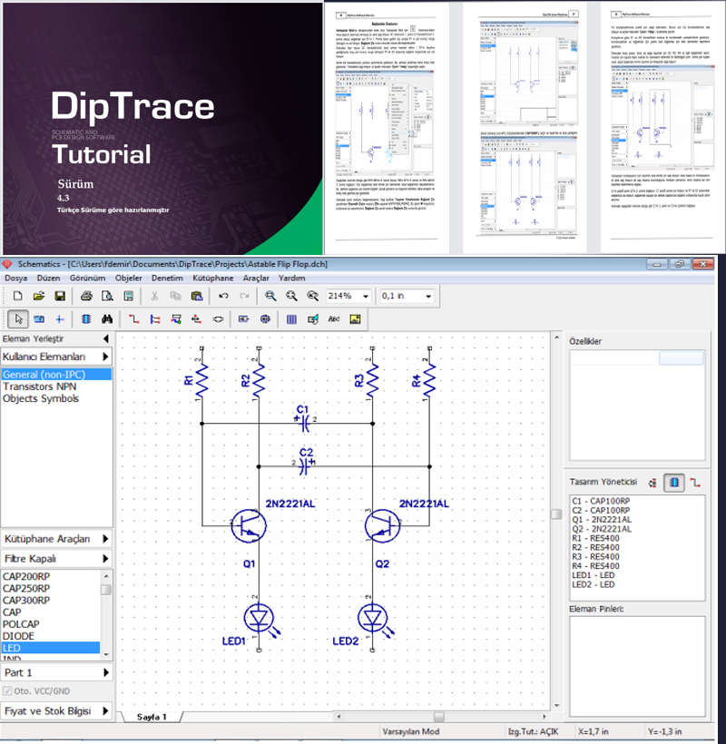 DipTrace Baskı Devre Tasarım Programı ve Kullanım Kılavuzu