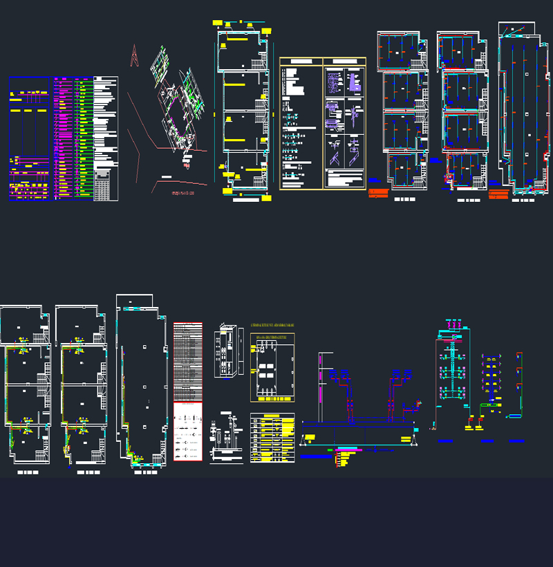 Dört Dükkan AutoCAD Projesi