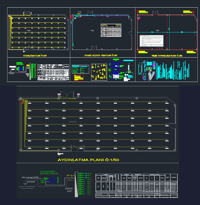 Dükkan Elektrik Tesisat Projesi