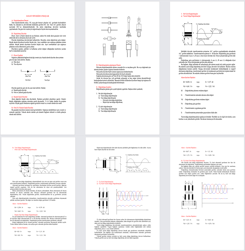 Elektrik Makineleri Sanayi Tipi Doğrultmaç Seçimi