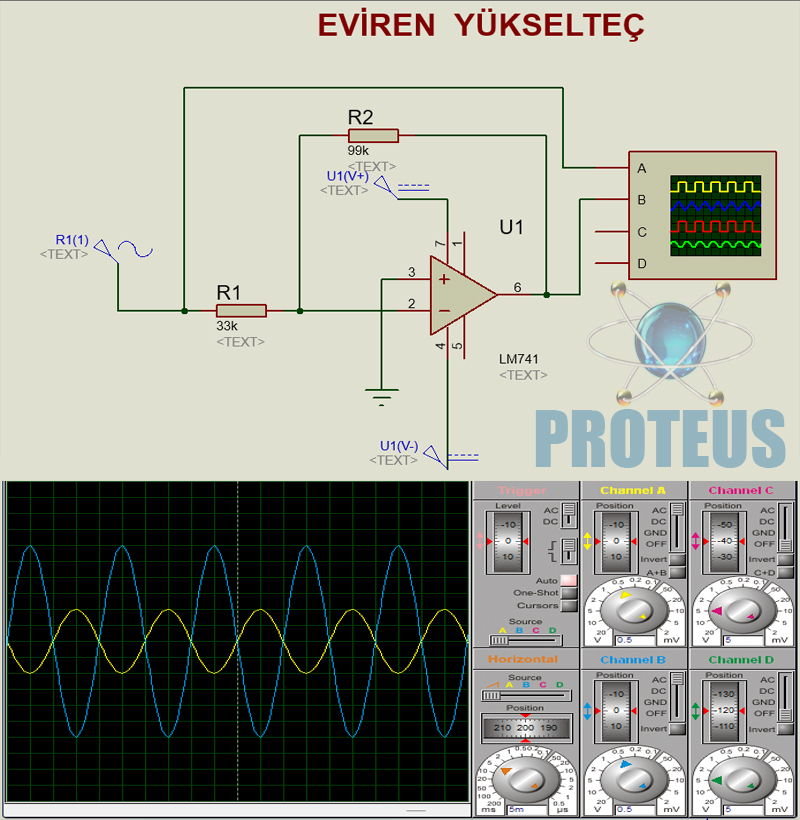 Eviren Yükselteç Proteus ISIS Uygulaması