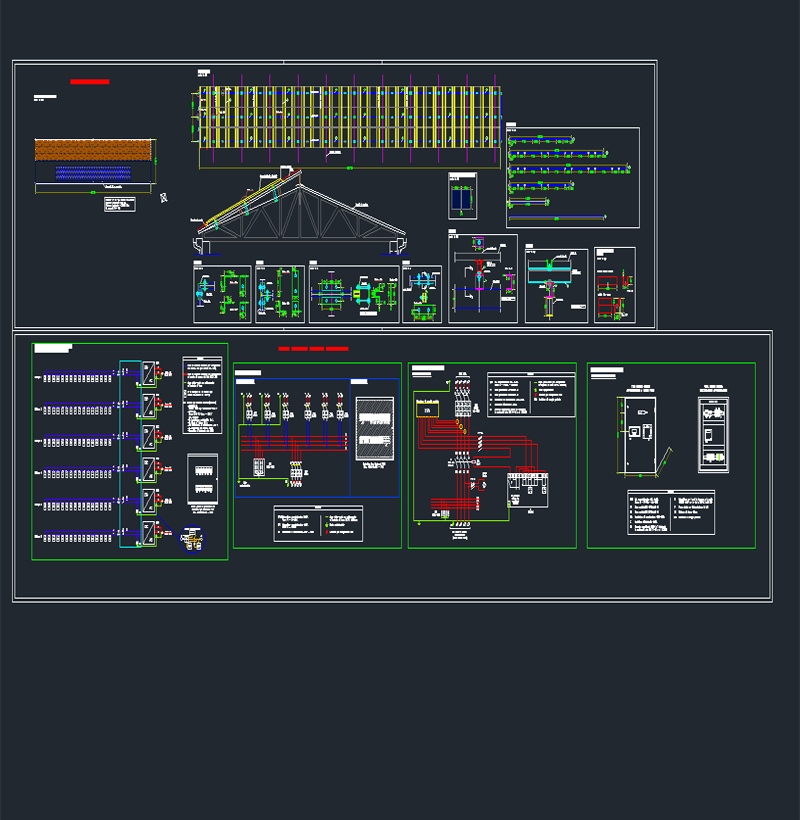 Fotovoltaik Enerji Kurulum Autocad Projesi