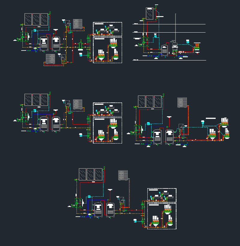 Güneş Enerjisi Isıtma Sistemi Detay Çizimleri