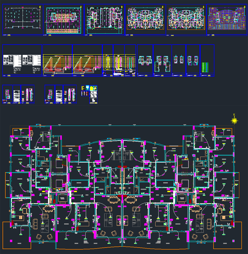 İki Blok 16 Daire Tam Set Proje