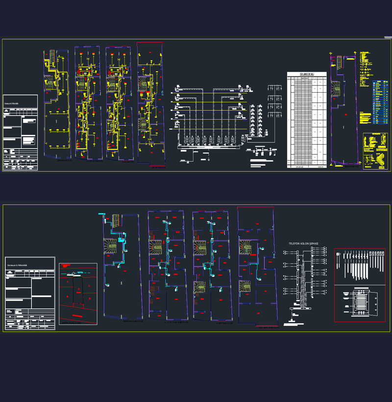 İş Yeri – 4 Kat + Çatı Bina Elektrik Projesi