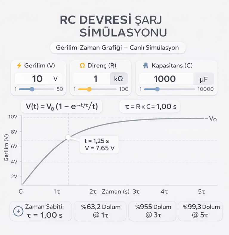 Kondansatör Şarj ve Deşarj Simülatörü