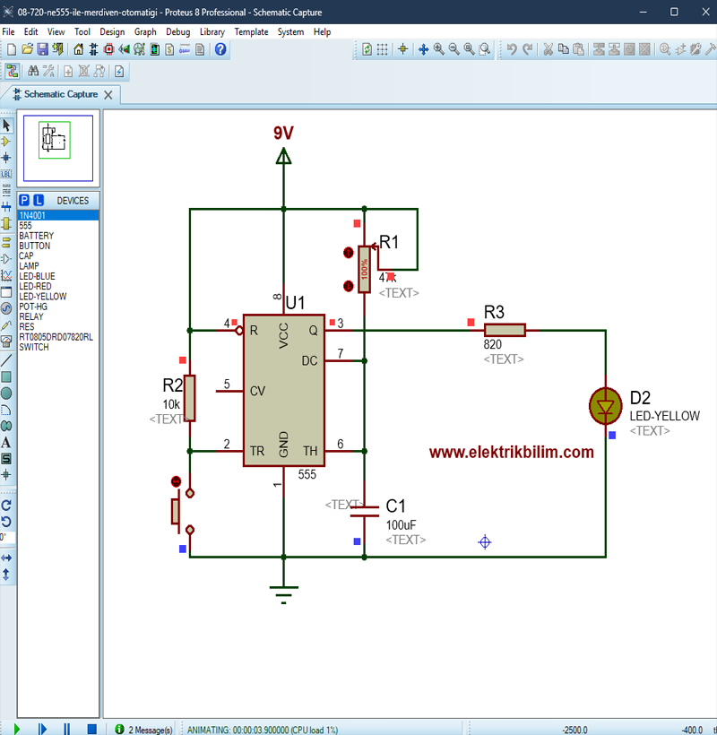 NE555 ile Merdiven Otomatiği Uygulaması