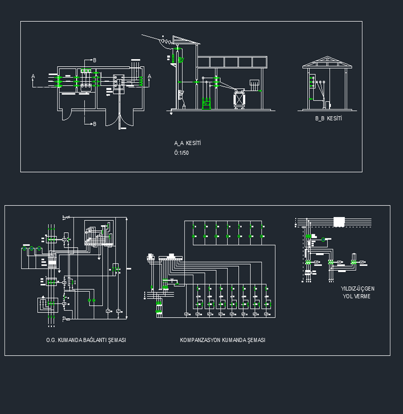 OG Kumanda ve Kompanzasyon Bağlantı Şeması