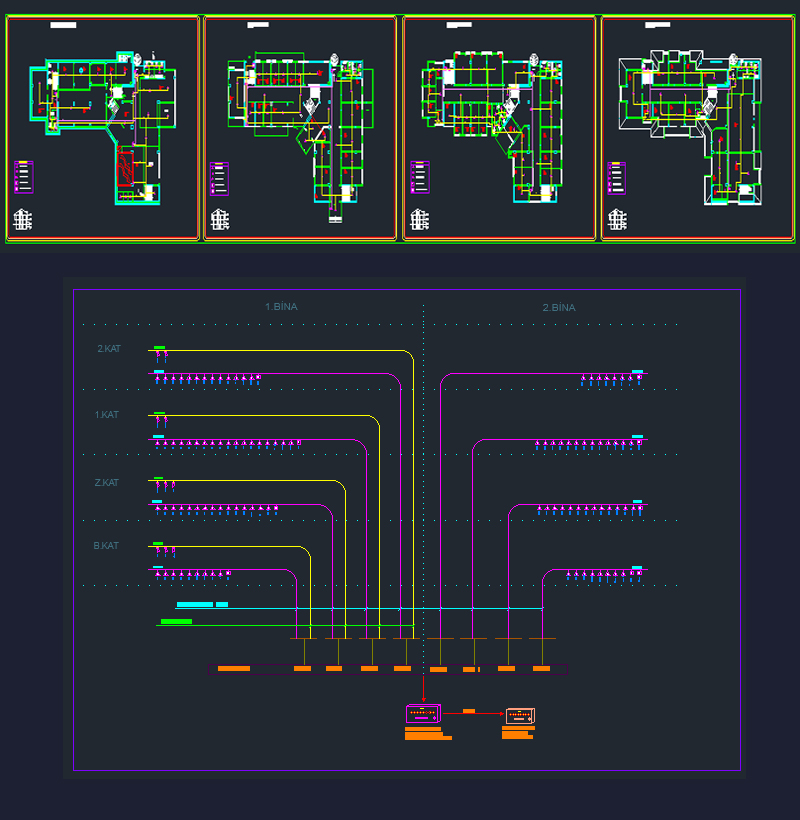 Okul Yangın Alarm Tesisatı Projesi