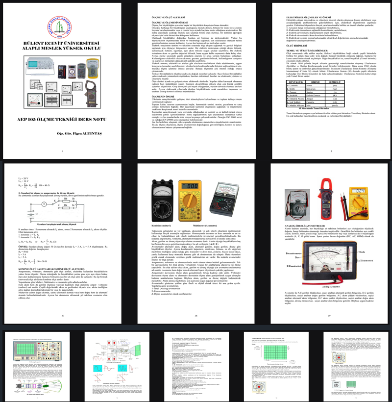 Ölçme Tekniği Ders Notu