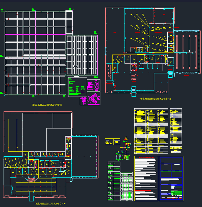 Oto Showroom ve Bakım Atölyesi Autocad Projesi