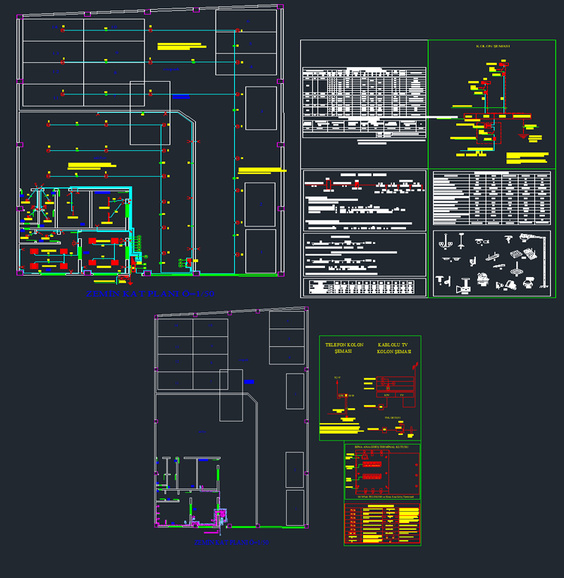 Otoparklı Atölye Elektrik Tesisat Projesi