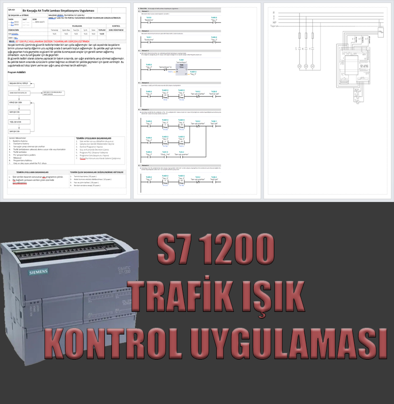 S7 1200 PLC ile Trafik Lambası Uygulaması