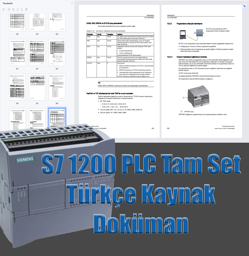 S7 1200 PLC Tam Set Türkçe Kaynak Dokümanı