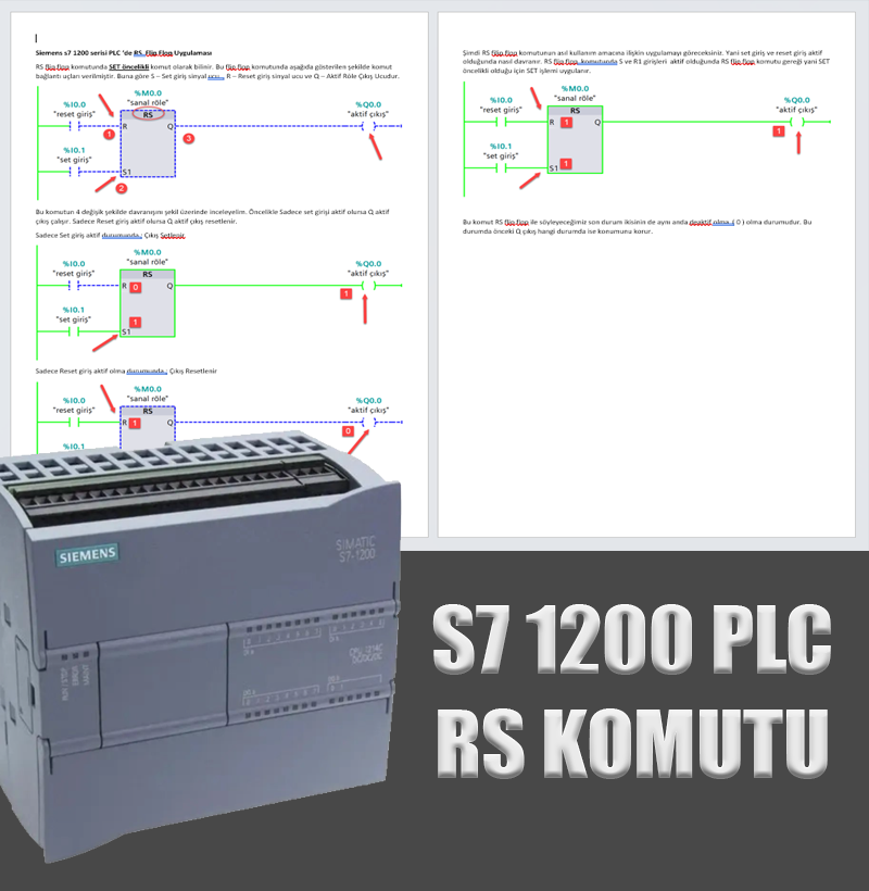 Siemens S7-1200 PLC RS Komutu