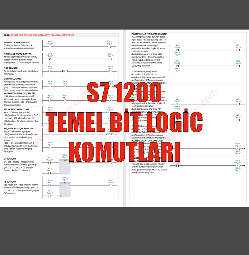Siemens S7 1200 PLC Temel Bit Logic Komutları