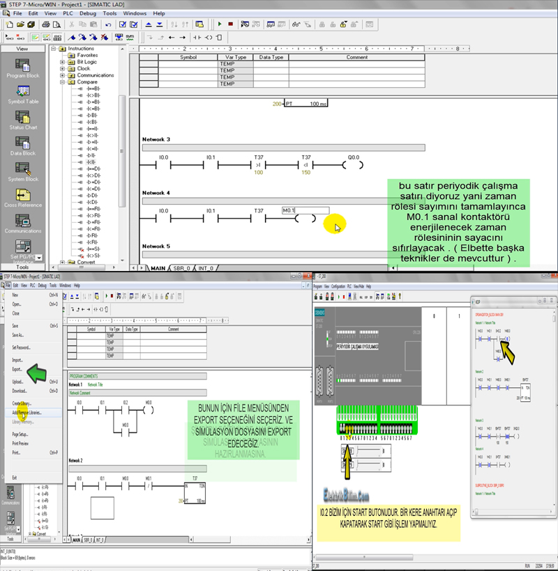 Siemens S7-200 Programının Kullanımı ve Simülasyonu