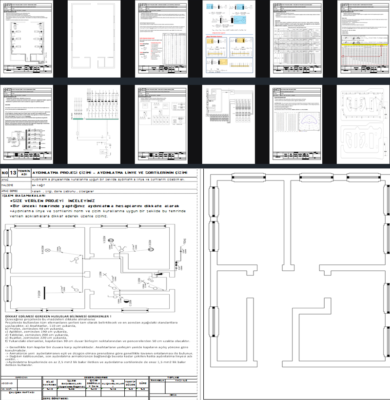 Zayıf Akım Sistemleri Elektrik Tesisat Projeleri Ders Temrinleri
